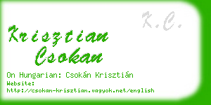 krisztian csokan business card