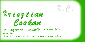 krisztian csokan business card